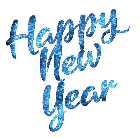 New Year Glitter Sticker