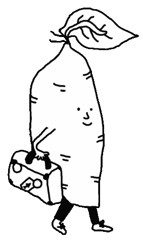 Travelling Sweet Potato Sticker