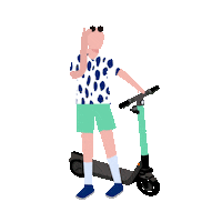 Tier_Mobility bird spin wind scooter Sticker