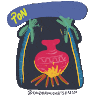 Makar Sankranti Fire Sticker