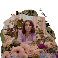 Girl Flowers Sticker by HOUSE OF MONA