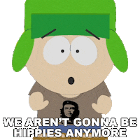 Kyle Broflovski Hippies Sticker by South Park