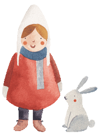 Winter Rabbit Sticker