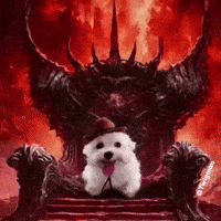 Dog Throne GIF