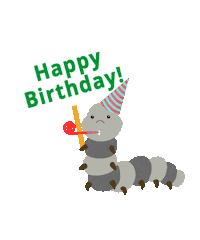 Happy Birthday Caterpillar Sticker by Insect Lore