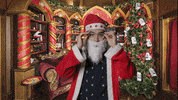 jpixx christmas holiday santa think GIF