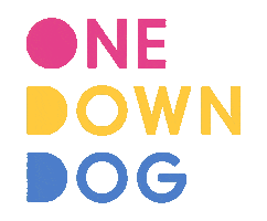 onedowndog logo pink blue green Sticker