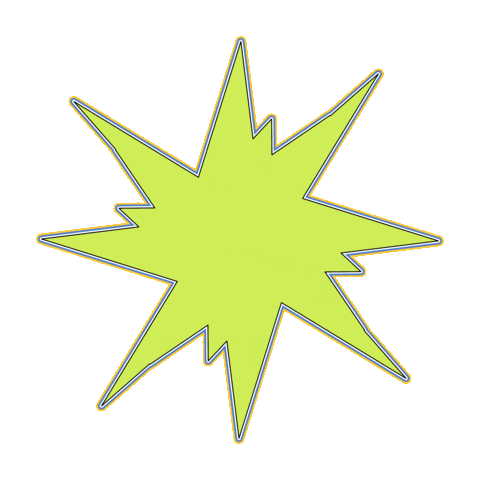 onedowndog pink blue green star Sticker