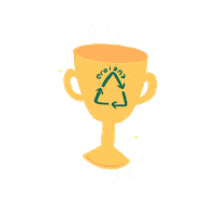 ecolanamx recycle trophy reuse zerowaste Sticker