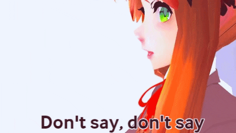 Sakuraaa_Chaaan giphygifmaker mmd ddlc monika GIF