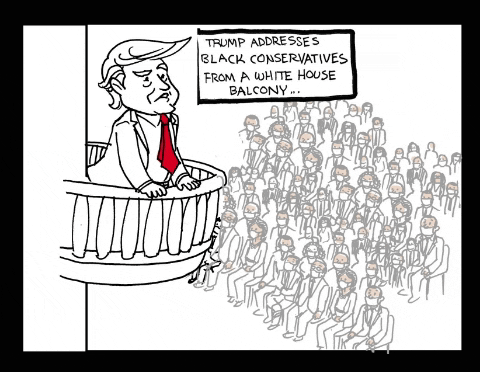 seituhayden giphygifmaker satire funny cartoon trump covid GIF