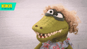 confused crocodile GIF by KiKA
