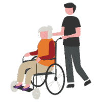 Wheelchair Pflege Sticker by Minijob-Zentrale