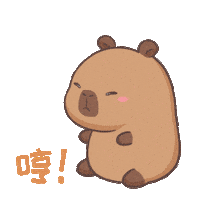 Angry Capybara Sticker