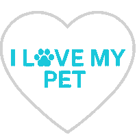 pawnshopforpets love cat heart dog Sticker