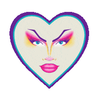 Heart Face Sticker by Sam