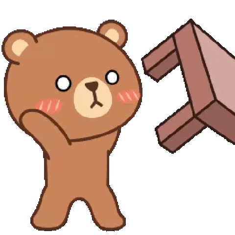 duduufriends cool angry crazy bear Sticker