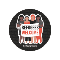 YoungGreens green party refugees welcome young greens Sticker