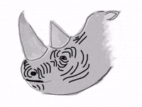 Sad Rhino GIF by Barbara Pozzi