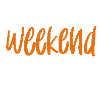 Weekend Orange Sticker