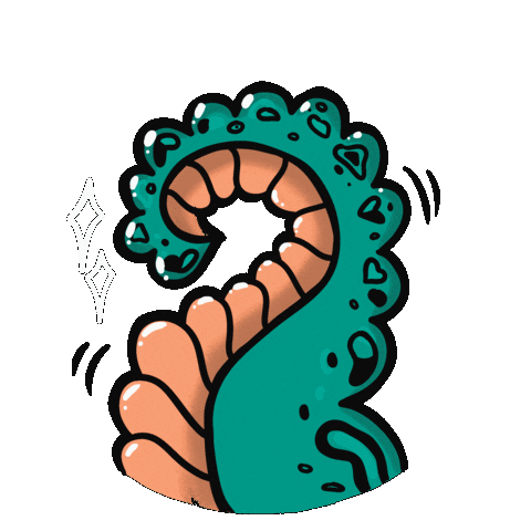 bokzgraff graffiti tentacle oktopus charakter Sticker