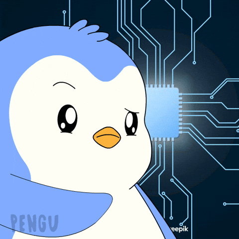 Think Artificial Intelligence GIF by Pudgy Penguins