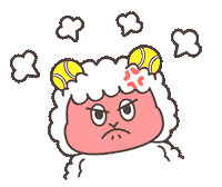 Mupolamb2021 angry tennis sheep 怒る Sticker