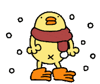 Winter Chicken Sticker by ぴょろりんちょ（ひよこ人間ぴよ）