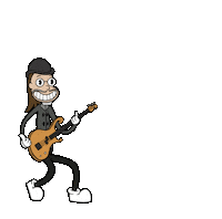 Bass Guitar Sticker by jbianart