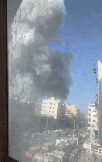 Israeli Strikes Near Al Quds Hospital