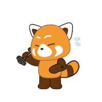 Red Panda Workout Sticker by PlayDappTown