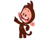 thisisteeandmo cartoon jump kids play Sticker