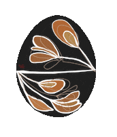 Folk Art Easter Sticker