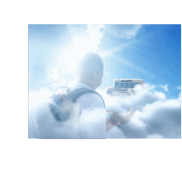 School Bus Angel Sticker