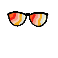hkmcdow2 happy trippy vibes sunglasses Sticker