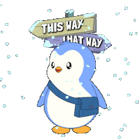 Confused This Way Sticker by Pudgy Penguins