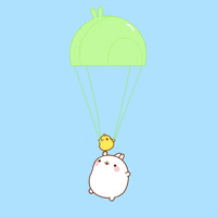i am coming falling down GIF by Molang.Official