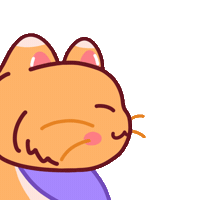 Orange Cat Sticker by shichisōru