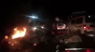 Burning Barricades Block Kisumu Roads on Night Before Election