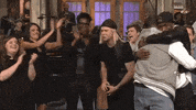 friends hug GIF by Saturday Night Live