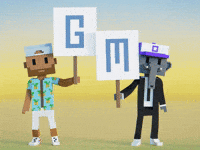 Meebits hello crypto good morning nft GIF