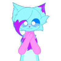 KittenEevee cat heart kawaii thank you Sticker