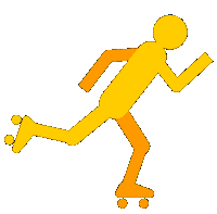 sylvaink rainbow roller rollerskate quad Sticker