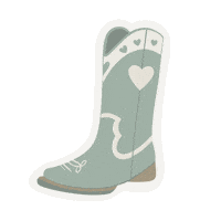 jillybox love heart country cowboy Sticker