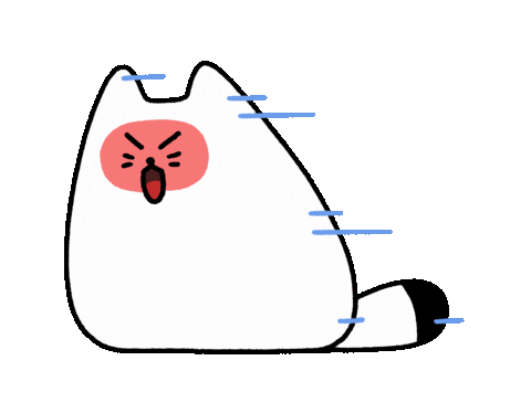 Angry Fat Cat Sticker by Kennysgifs