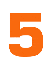 Number 5 Sticker by ratedglobal