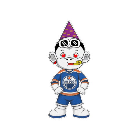 Edmonton Oilers Party Hat Sticker by Zhot