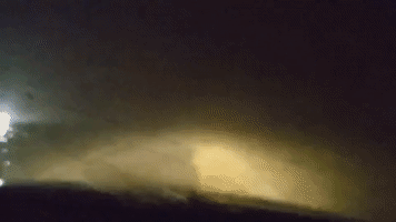 Intense Tornado Warned-Thunderstorms Blow Into Chickasha, Oklahoma