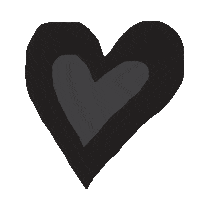 Black Heart Love Sticker