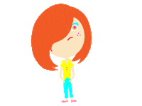 girl hair Sticker by curly_mads